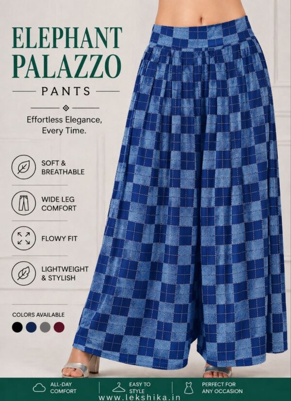 FULL SIZE PRINTED ELEPHANT PALAZZO