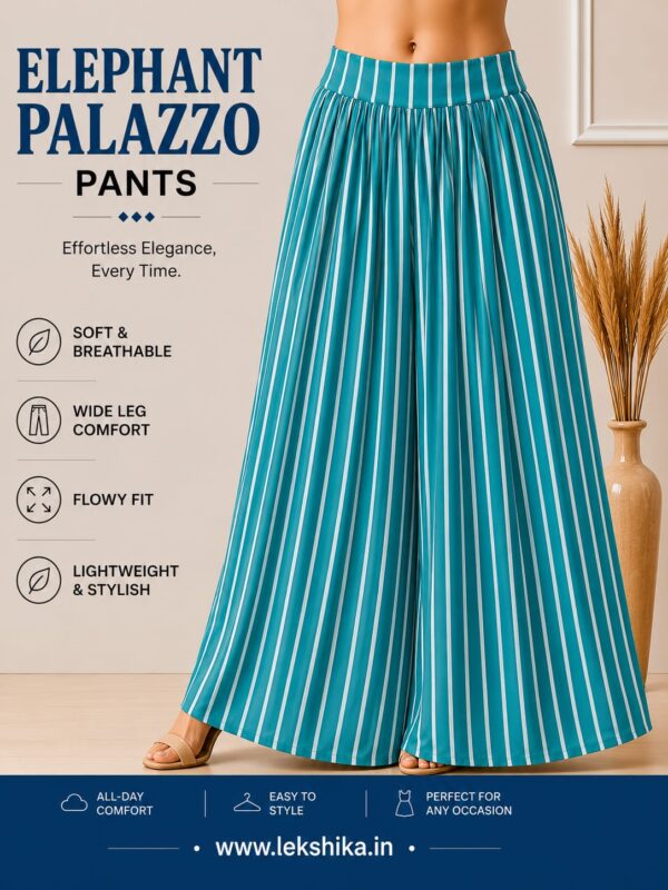 FULL SIZE PRINTED ELEPHANT PALAZZO