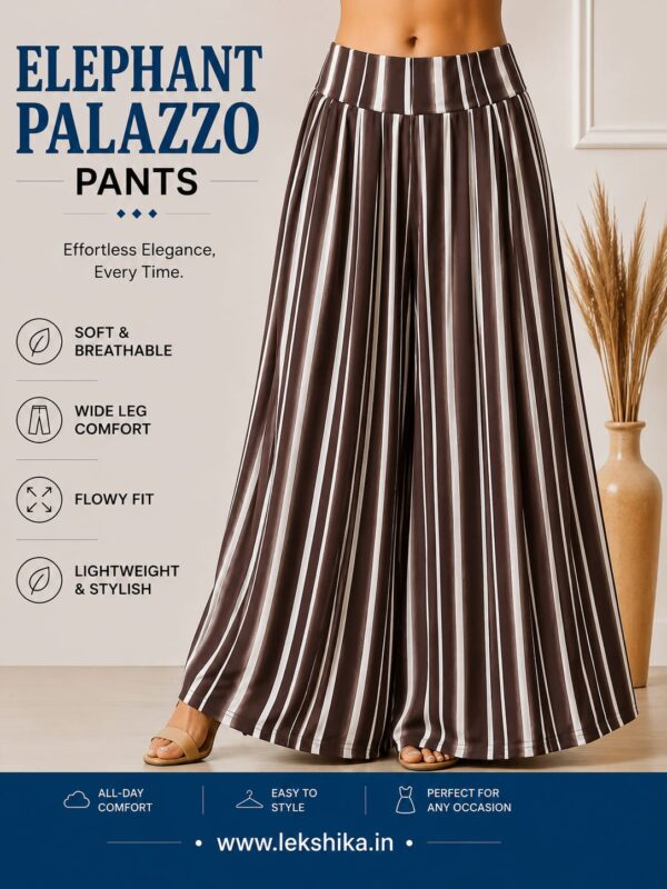FULL SIZE PRINTED ELEPHANT PALAZZO