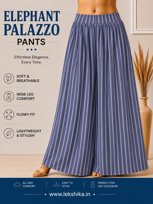 FULL SIZE PRINTED ELEPHANT PALAZZO