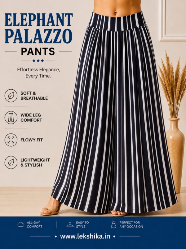 FULL SIZE PRINTED ELEPHANT PALAZZO