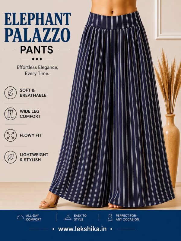 FULL SIZE PRINTED ELEPHANT PALAZZO