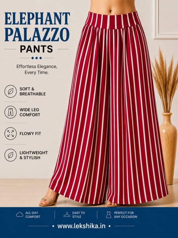 FULL SIZE PRINTED ELEPHANT PALAZZO