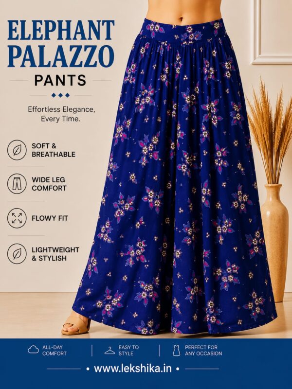 FULL SIZE PRINTED ELEPHANT PALAZZO