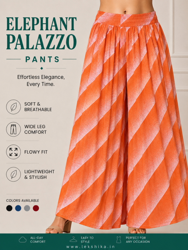 FULL SIZE PRINTED ELEPHANT PALAZZO